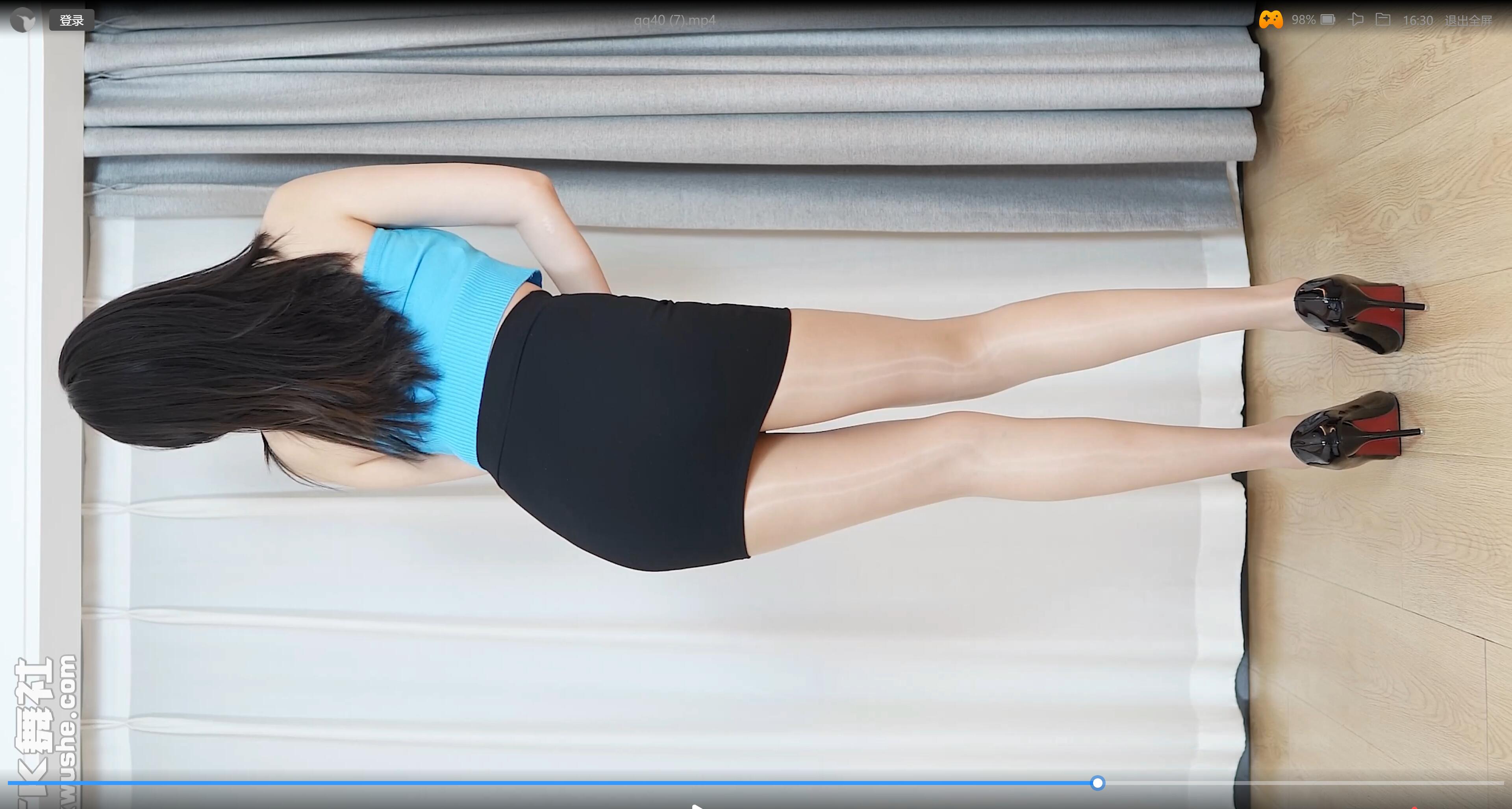 职业装肉丝高跟