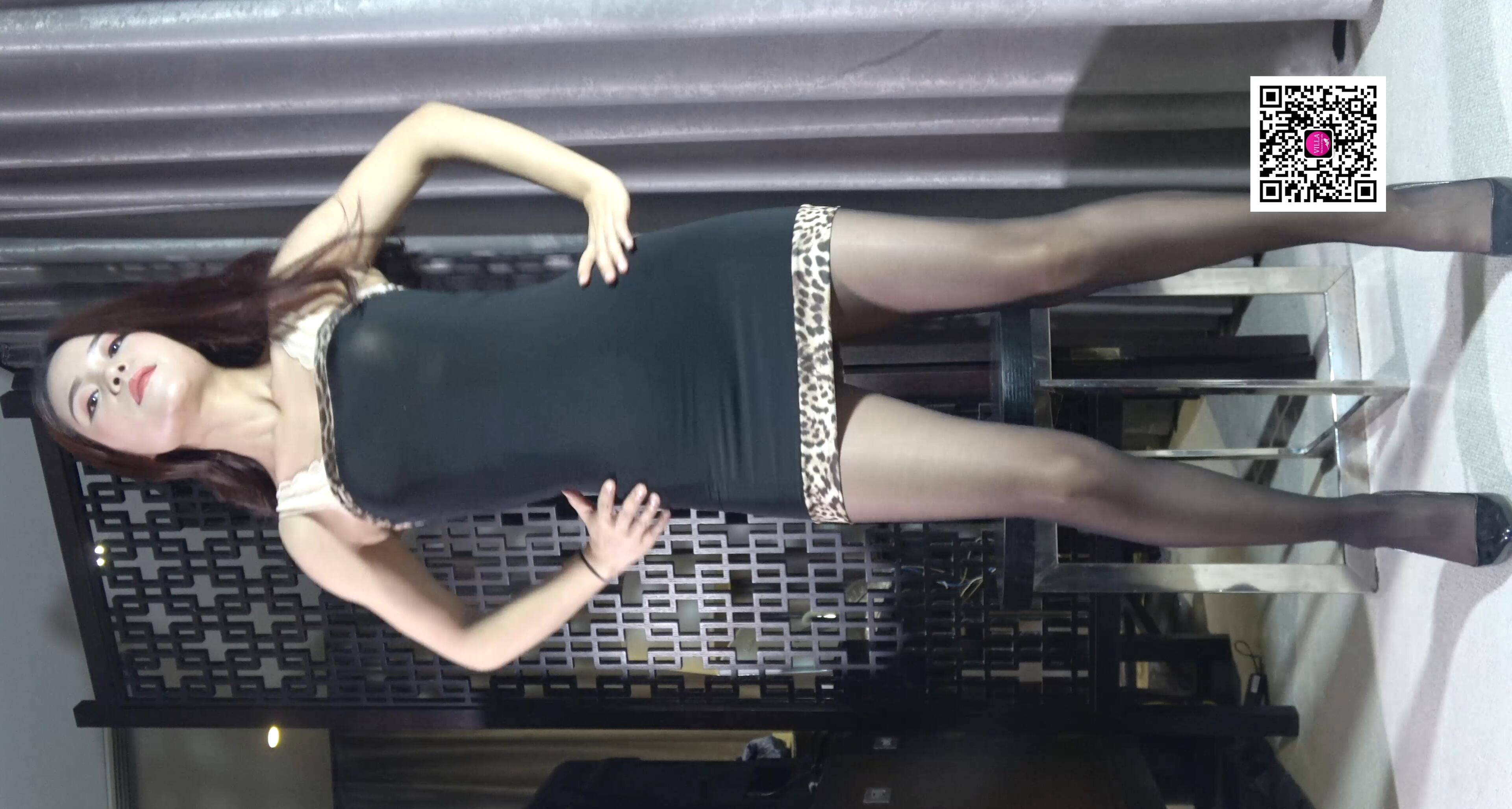 维拉热舞莎莎 4K肉丝热舞黑丝包臀裙竖版