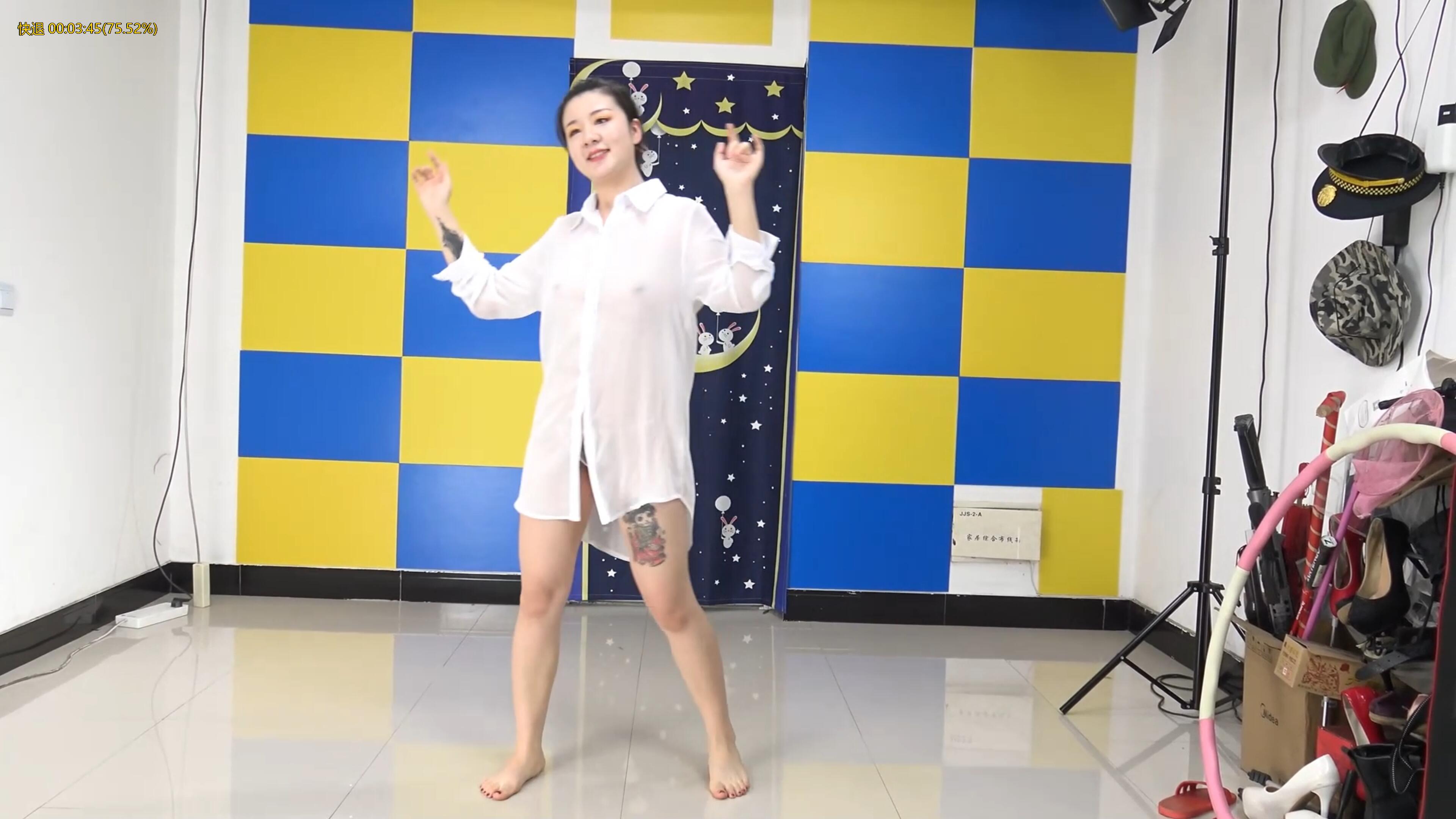 超薄白衬衫 热舞