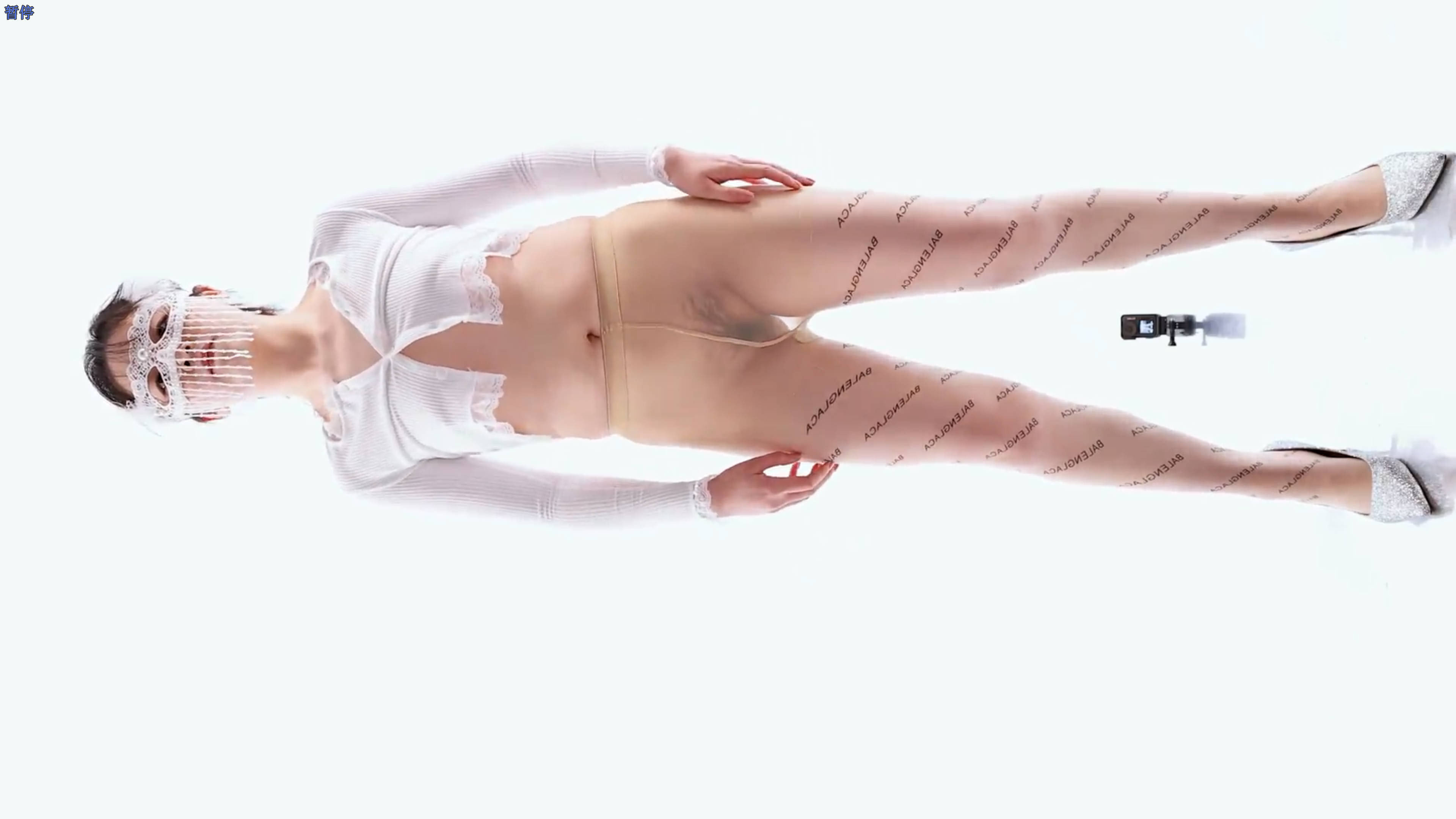 短衬衣 无内肉丝骚毛扭臀舞