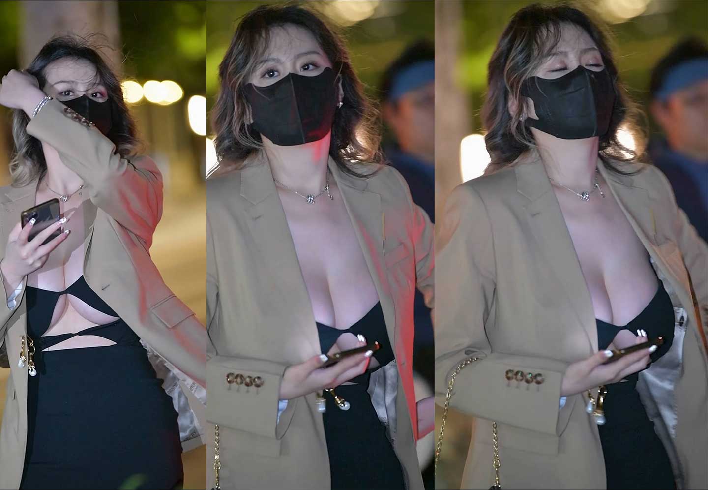 魔镜摄影街拍大尺度时尚豪乳美女