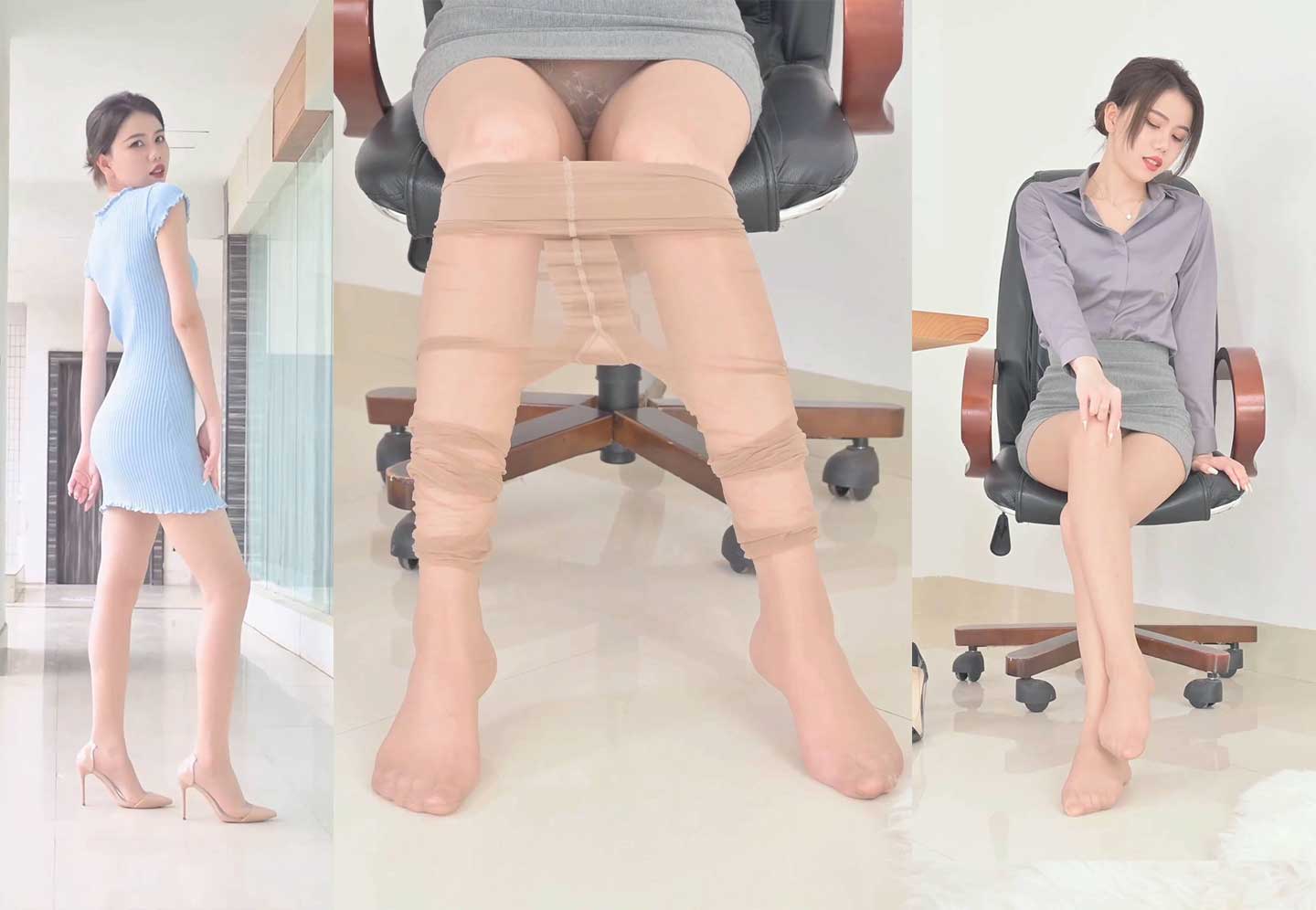 SSA丝社丝袜模特[淑贞]指尖丝足高跟美腿秀一魅一笑优雅韵味